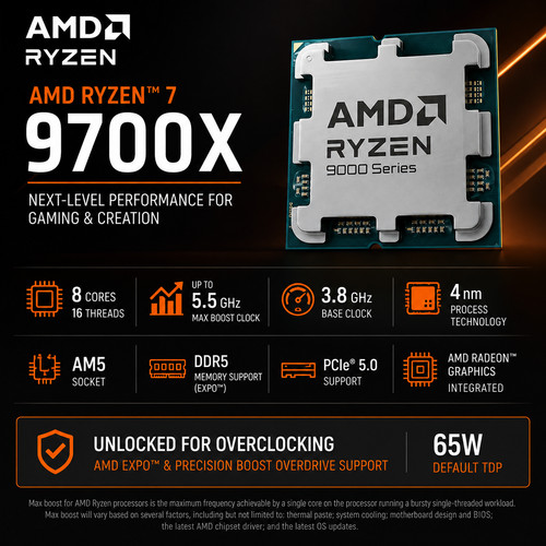 Amd ryzen 9700x processor - amd,